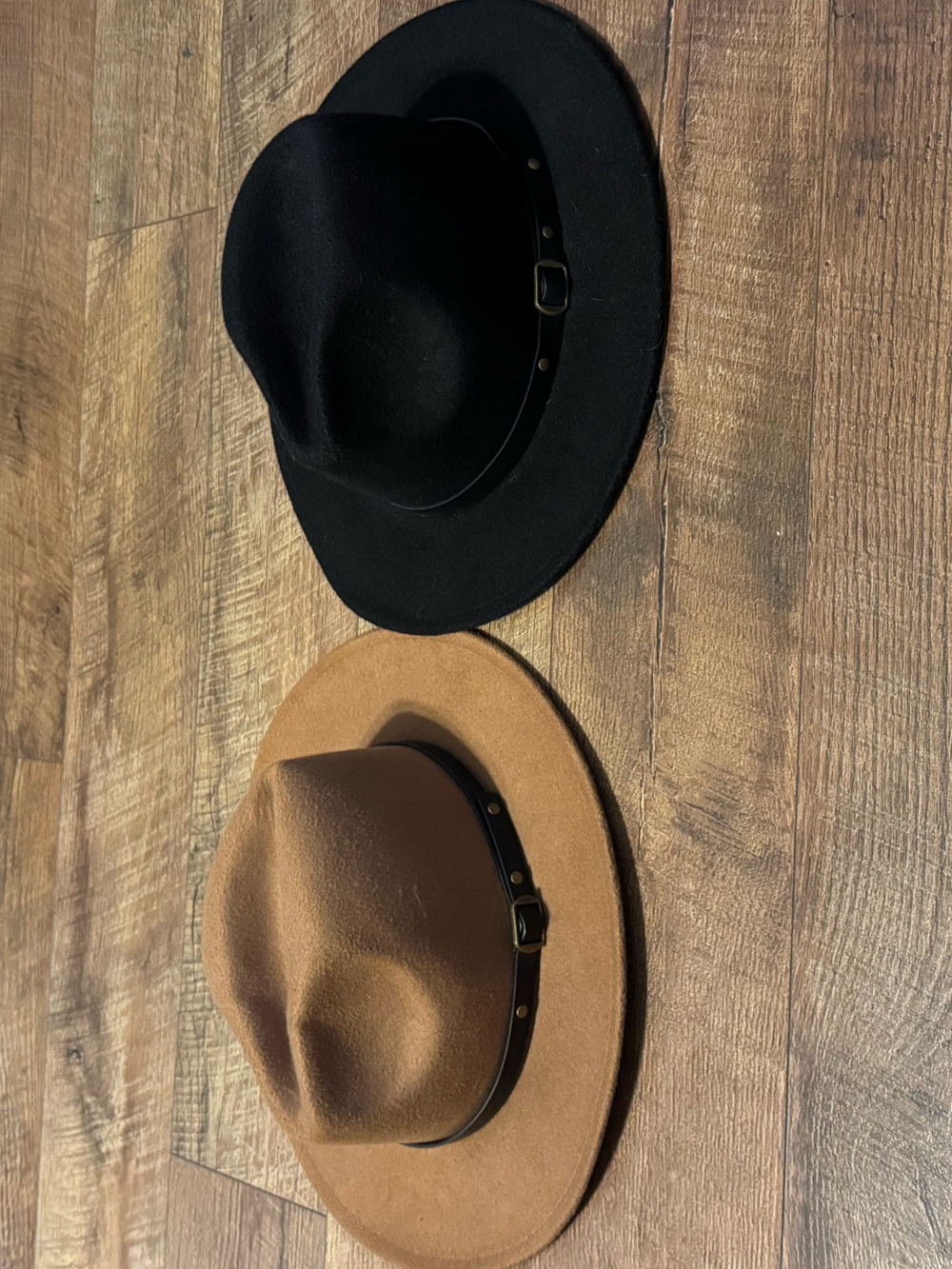 Wide Brim Hat - Camel and Black - Picture 2 of 3